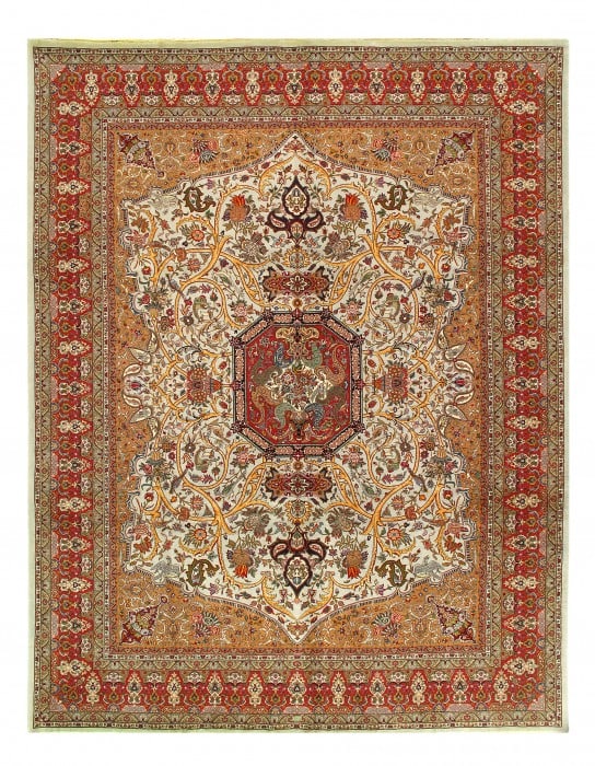 Ivory Persian Tabriz 10' X 13' (1 of 3)