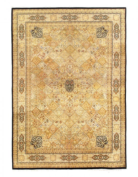 Beige Color Fine Hand Knotted Tabriz 12' X 17': Beige Color Fine Hand Knotted Tabriz 12' X 17' - NEW, Tabriz, Hand-Knotted, Lamb's Wool, 300 -D12575- 862.This item is part of our fine auction collection which includes many fine home accessories inc