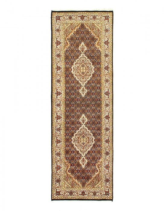 Fine Tabriz Silk & Wool Runner 2'11'' X 8'6'' (1 of 4)