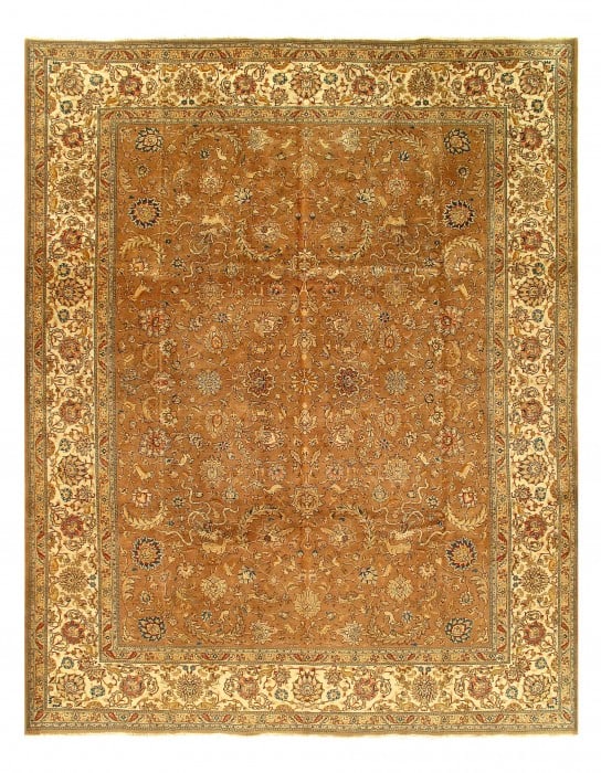Light Brown fine vintage Tabriz 9'9'' X 12'8'' (1 of 8)