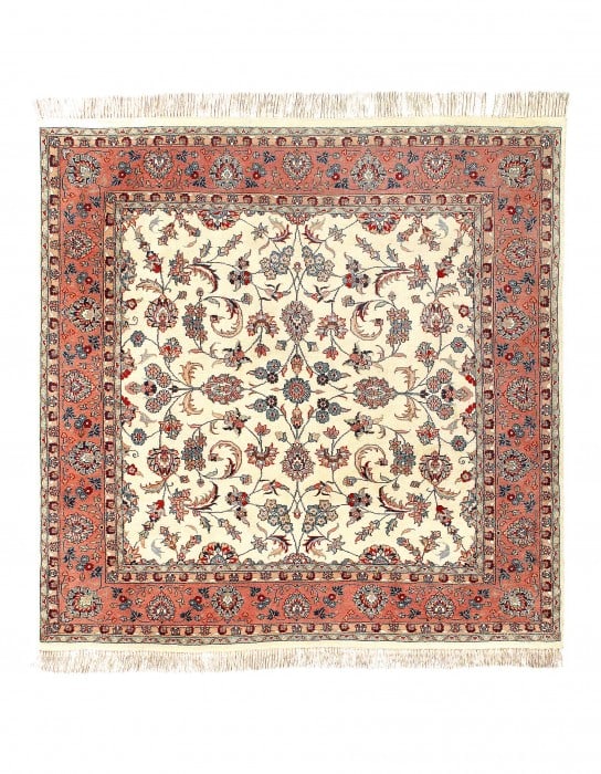Fine Hand Knotted Pak Persian Tabriz square rug 6' X 6' (1 of 3)