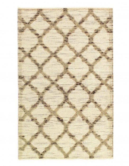 Beige color Flat weave Modern Rug - 3'1'' X 5' (1 of 4)