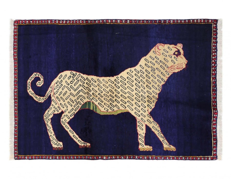 Navy Blue hand knotted Shiraz rug 3'3'' X 4'9'': Navy Blue hand knotted Shiraz rug 3'3'' X 4'9'' - New, Shiraz, Hand-Knotted, Lamb's Wool, 300 -D13386- 862.This item is part of our fine auction collection which includes many fine home accessories in