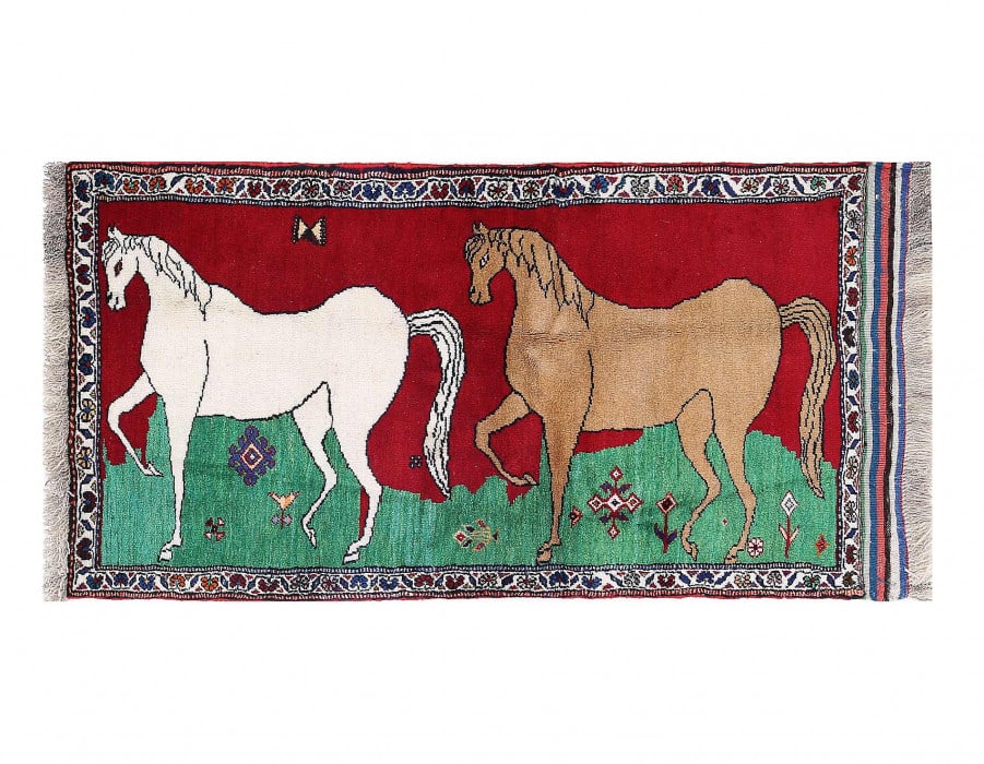 Fine Hand knotted Persian Shiraz rug 2'7'' X 4'8'' (1 of 3)