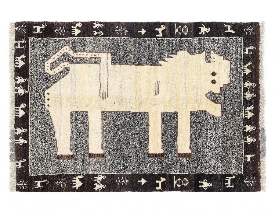 Distinctive Majestic Persian Lion rug 3'5'' X 5' (1 of 3)