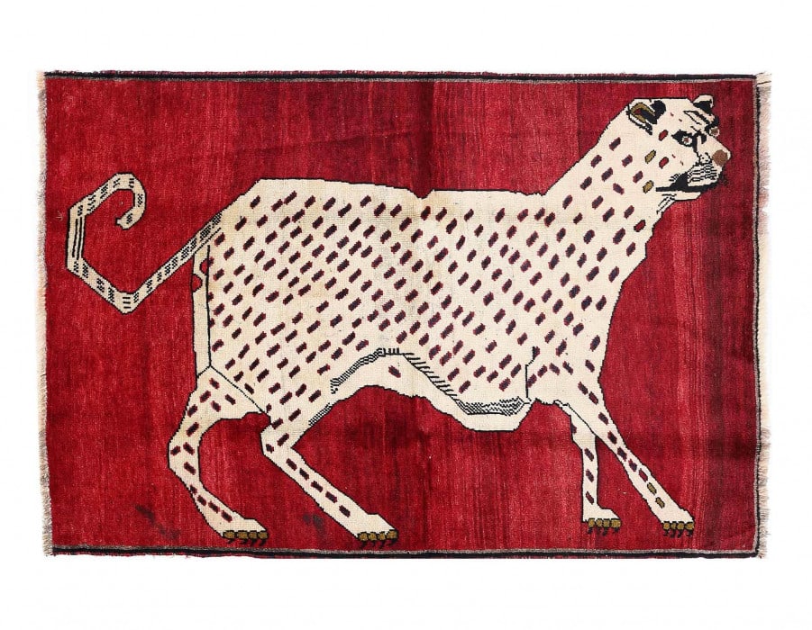 Fine Hand Knotted Cheetah Design Persian Shiraz Rug 3'5'' X 5' (1 of 3)