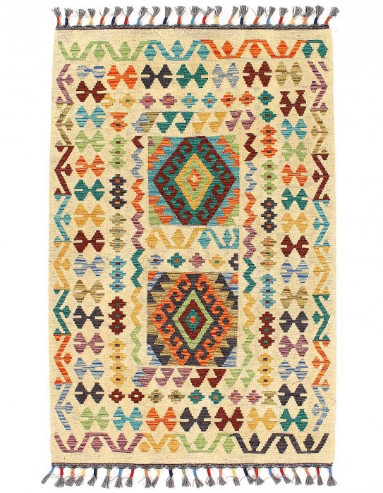 Pasargad Caucasian Tribal Style Flat Weave kilim 3'3"X 5' (1 of 3)