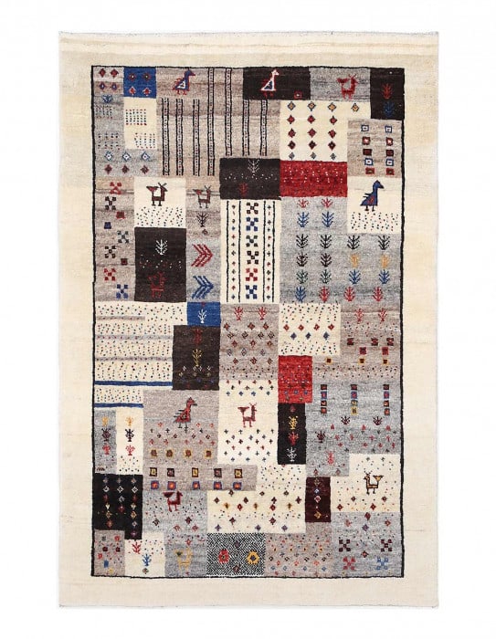 Fine Hand knotted Persian Gabbeh 2'9"X 4'2" (1 of 3)