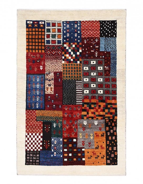 Fine Hand knotted Persian Gabbeh 3'X 4'5" (1 of 3)