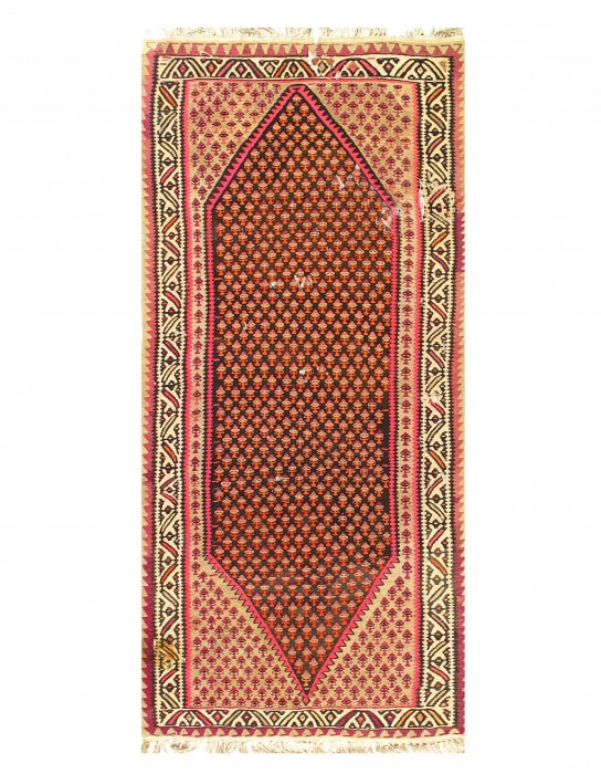 Antique Persian Shiraz Kilim Rug 4'6"X 9'6" (1 of 3)