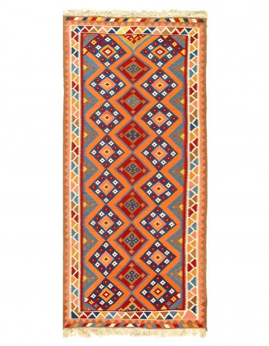 Multi color Persian Shiraz kilim 4'7'' X 10'7'' (1 of 3)