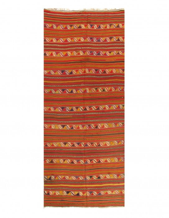 Rust Flat weave Persian shiraz Rug 5'4'' X 13' (1 of 3)