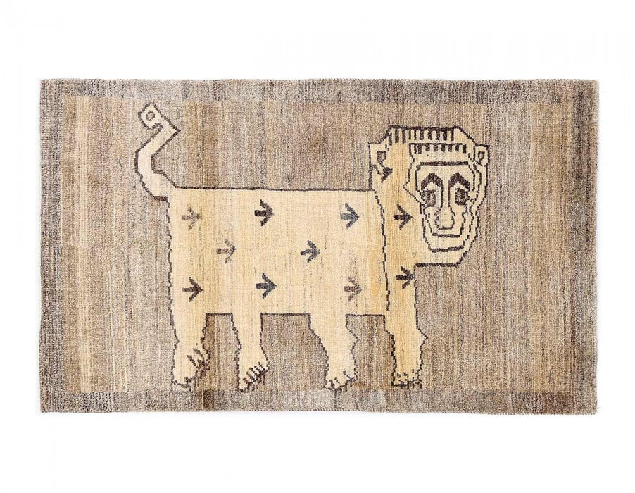 Fine Hand knotted Persian lion design Shiraz rug 2'9'' X 4'9'' (1 of 3)