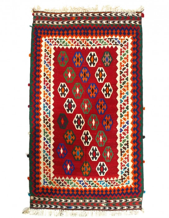 Vintage Persian Reversible Kilim Flat Weave 5'5'' X 9'9'' (1 of 3)