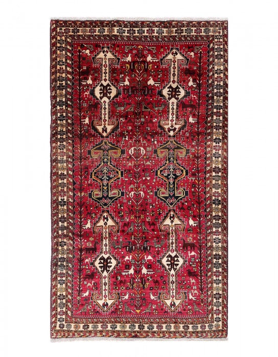 Fine Hand knotted Persian Shiraz rug 5'5"x10'3" (1 of 4)