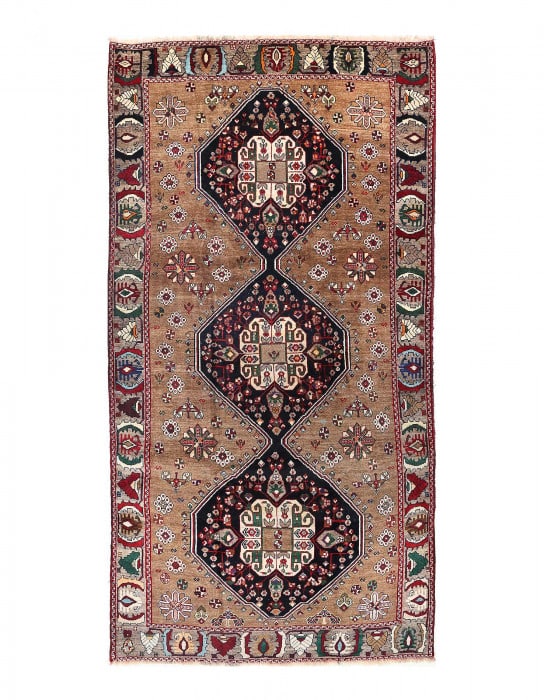Fine Hand knotted Persian Shiraz rug4'11"x10' (1 of 3)