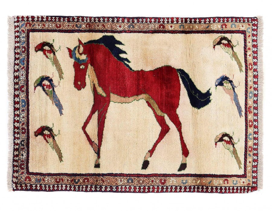 Fine Hand knotted Persian Shiraz rug 2'9"X 3'11" (1 of 3)