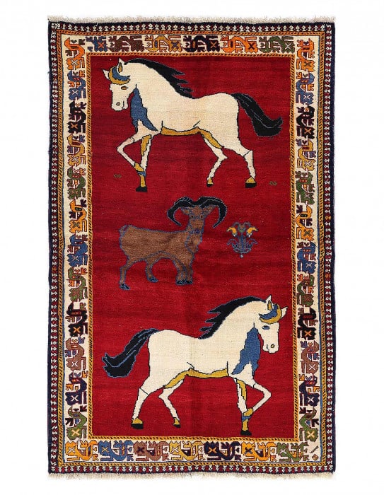 Fine Hand knotted persian shiraz rug 3'11'' X 6'1'' (1 of 3)