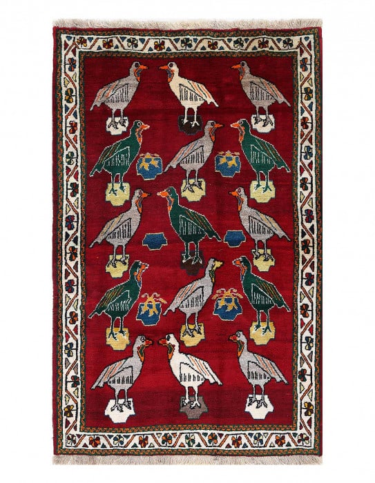 Fine Hand knotted Persian Shiraz rug 3'11'' X 6'5'' (1 of 4)