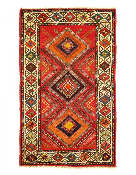 Fine Hand Knotted Shiraz Rug 3'7'' X 5'11'' (1 of 3)