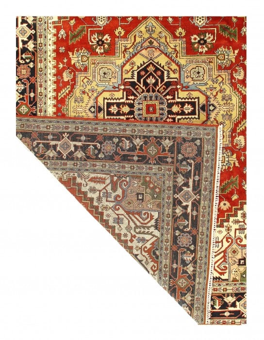 Rust Hand Knotted Serapi 9'8'' X 13'11'' - 3
