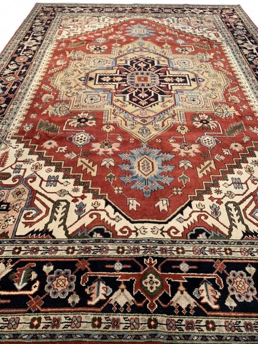 Rust Hand Knotted Serapi 9'8'' X 13'11'' - 4