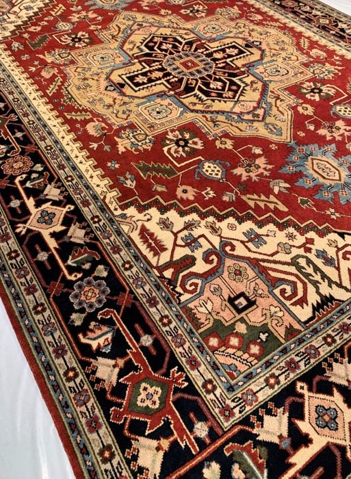 Rust Hand Knotted Serapi 9'8'' X 13'11'' - 5