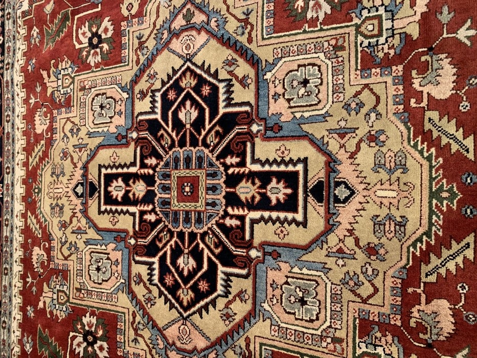 Rust Hand Knotted Serapi 9'8'' X 13'11'' - 9