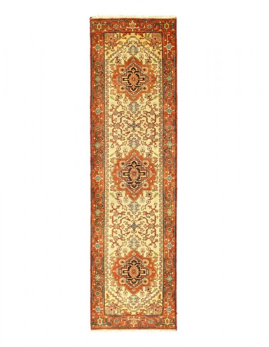 Fine Hand Knotted Persian Serapi design runner 2'11'' X 10'2'' (1 of 4)