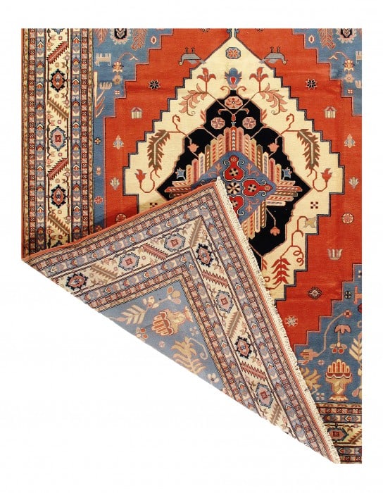 Rust Persian Serapi Design 9' X 12' - 3