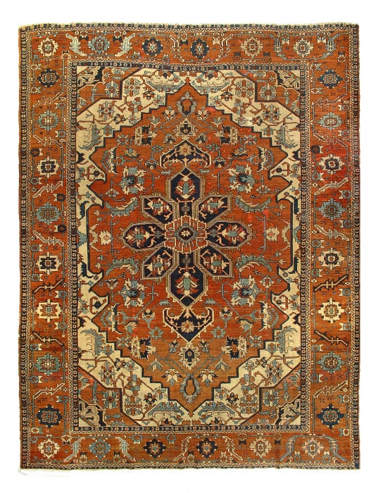 Rust Persian Antique Serapi 10' X 13' (1 of 9)