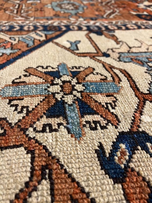 Rust Persian Antique Serapi 10' X 13' - 6