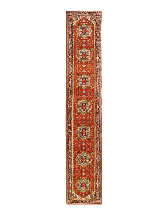 Fine Hand Knotted Serapi Runner 2'6'' X 15'6'' (1 of 3)