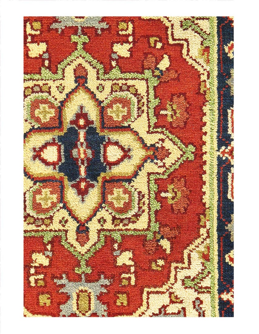 Fine Hand Knotted Persian serapi design 2' X 3' - 3