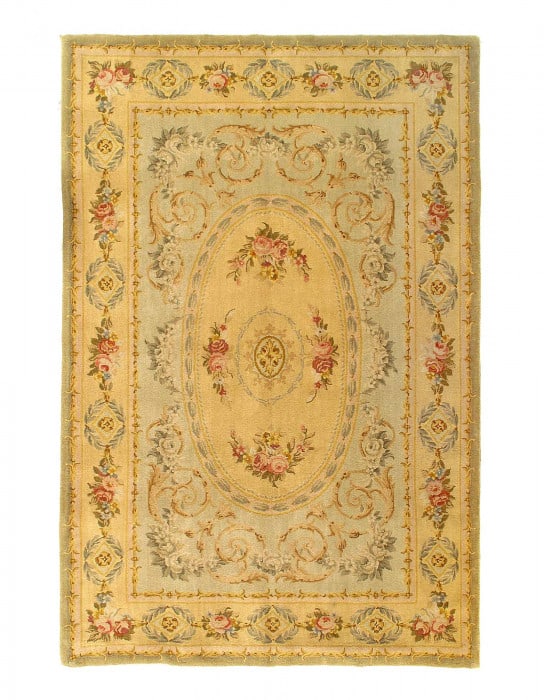 Fine Hand Knotted Savonnerie rug 5'11'' X 8'11'' (1 of 4)