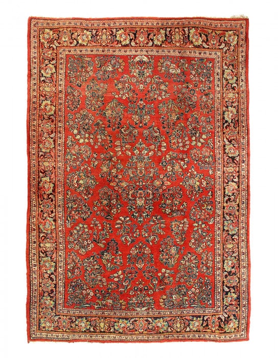 Antique Sarouk Rug 6'x9' (1 of 4)