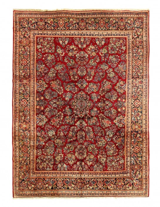 Fine Hand Knotted Antique Persian sarouk 8'11'' X 12' (1 of 4)