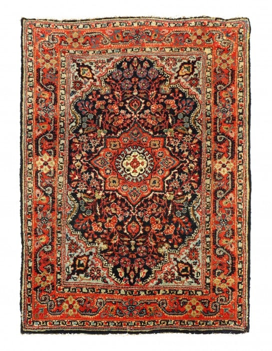 Navy Blue Persain Antique Sarouk 2'3'' X 3' (1 of 3)