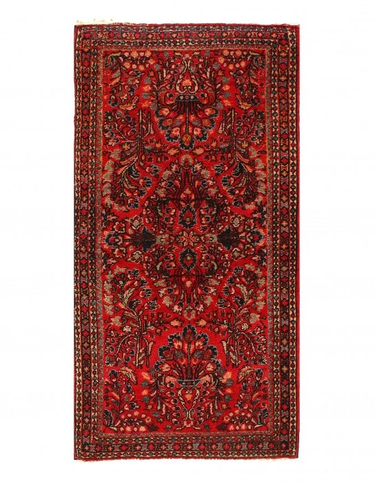 1920s Vintage Persian Sarouk 2'1" x 4'1": 1920s Vintage Persian Sarouk 2'1" x 4'1" - circa 1920, Sarouk, Hand-Knotted, Lamb's Wool, 300 -D10361- 862.This item is part of our fine auction collection which includes many fine home accessories in