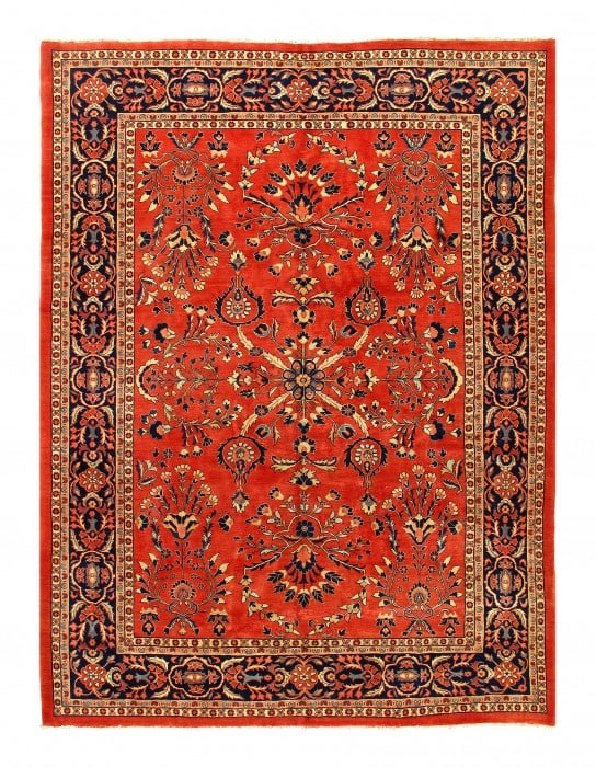Rust Vintage Persian Sarouk Rug - 9'2" x 12'1" (1 of 3)