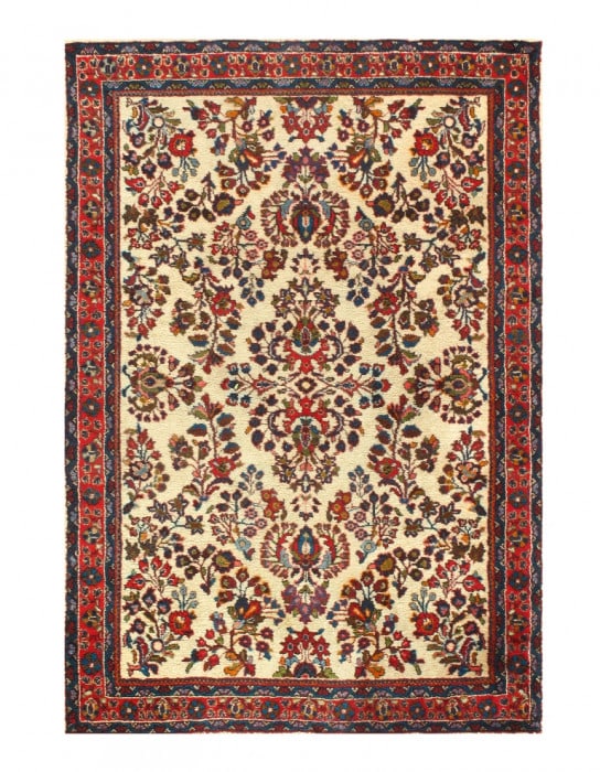 Ivory Persian Antique Sarouk 3'4"X 5' (1 of 3)