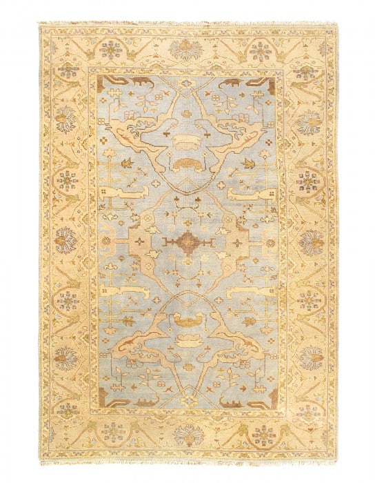 Light Gray Fine Hand knotted Oushak Rug 5'11'' X 8'11'': Light Gray Fine Hand knotted Oushak Rug 5'11'' X 8'11'' - New, Oushak, Hand-Knotted, Lamb's Wool, 300 -D12699- 862.This item is part of our fine auction collection which includes many fine home access