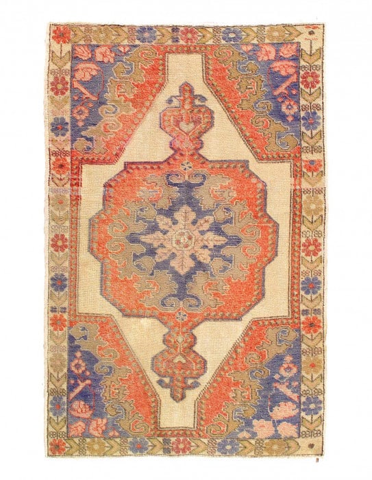 Vintage Washed Out Turkish Oushak Rug 4'4"x7' (1 of 3)