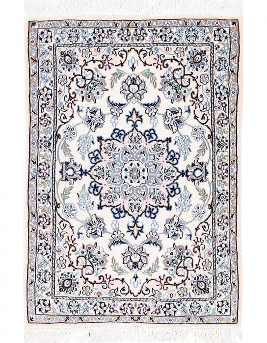 Fine Hand knotted Persian silk & wool Nain 2'2'' X 3' (1 of 3)