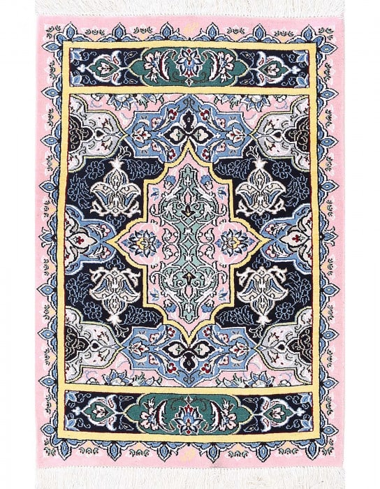 Pink Fine Hand Knotted Persian Silk & wool Nain 2'X 3'1": Pink Fine Hand Knotted Persian Silk & wool Nain 2'X 3'1" - NEW, Nain, Hand-Knotted, Wool & Silk, 300 -D13708- 862.This item is part of our fine auction collection which includes many fine home accesso