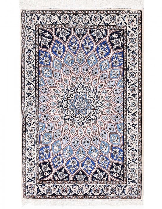 Fine Hand knotted Silk & wool Nain 2'2'' X 3'5'': Fine Hand knotted Silk & wool Nain 2'2'' X 3'5'' - New, Nain, Hand-Knotted, Wool & Silk, 300 -D13648- 862.This item is part of our fine auction collection which includes many fine home accessories inc