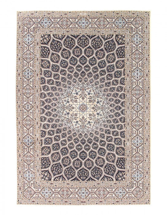 6 LA Fine Hand Knotted Persian silk & wool Habibian Nain 7' x 10' (1 of 9)