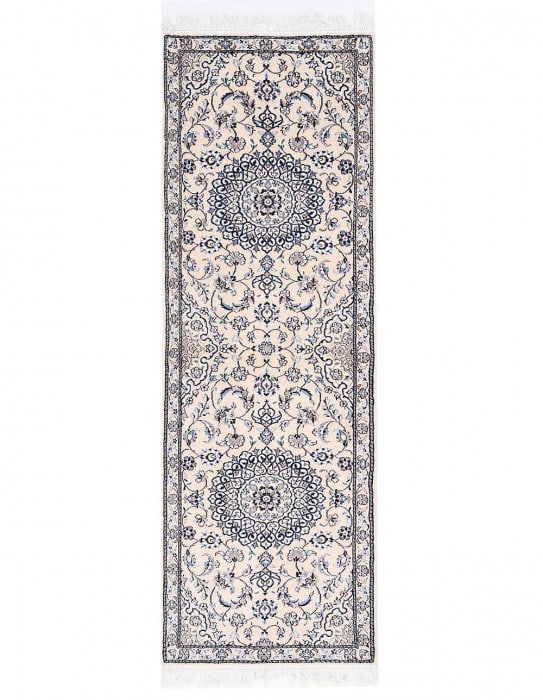 Fine Hand knotted Persian silk & wool Nain runner 2' X 6'1'' (1 of 3)