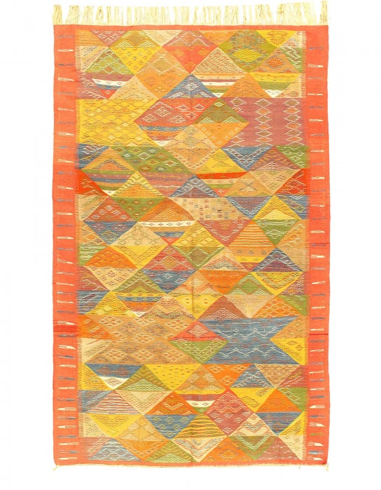 Fine Hand Knotted Flat Weave Moroccan 4'8" 8' (1 of 4)