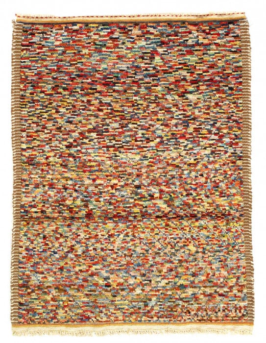 Multi Color Fine Hand knotted Moroccan rug 4'4'' X 5'11'' (1 of 3)